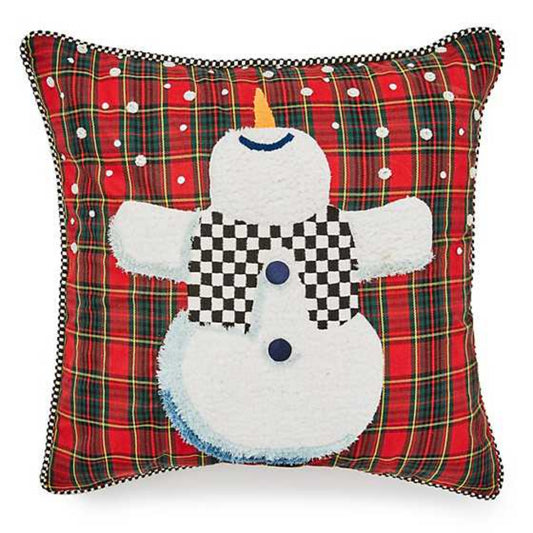 MacKenzie-Childs Dancing Snowman Throw Pillow