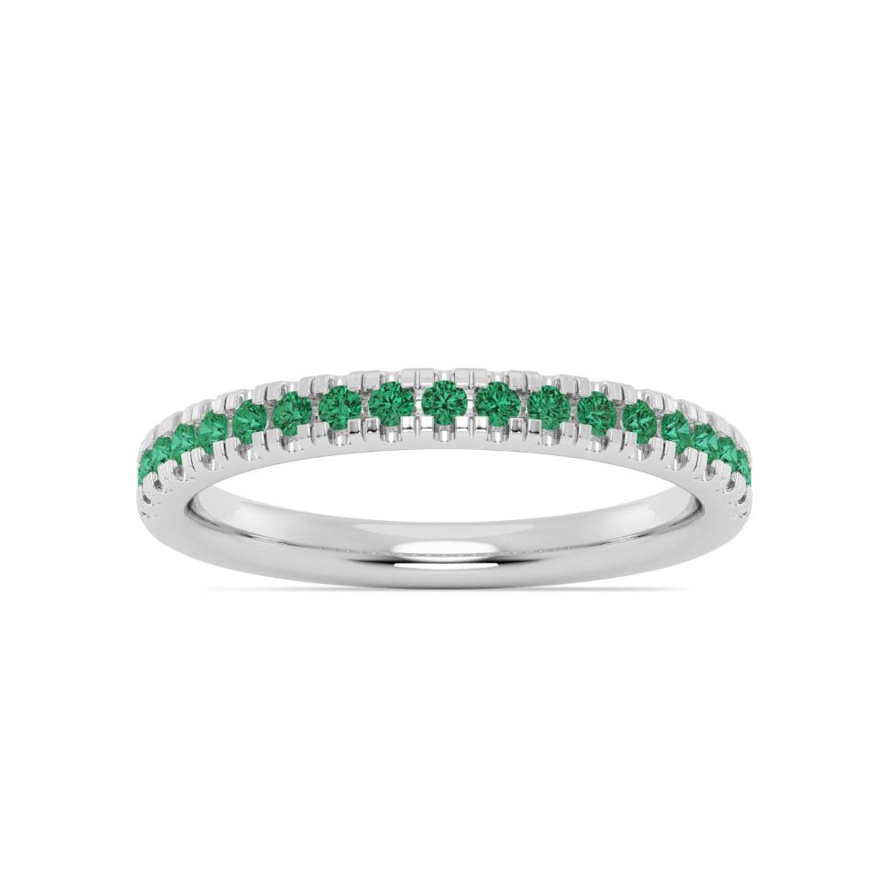 Smyth Jewelers Stackable Pavé Emerald Ring