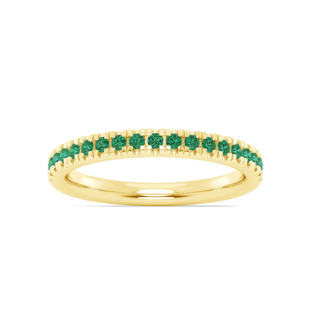 Smyth Jewelers Stackable Pavé Emerald Ring