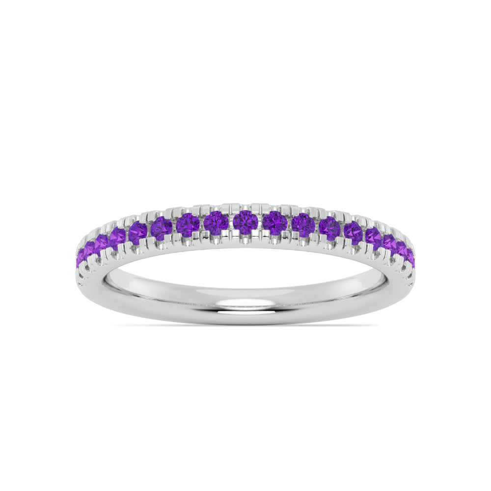 Smyth Jewelers Stackable Pavé Amethyst Ring