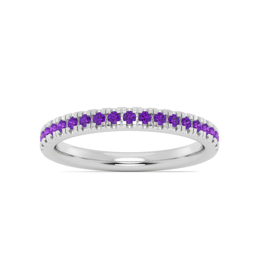 Smyth Jewelers Stackable Pavé Amethyst Ring