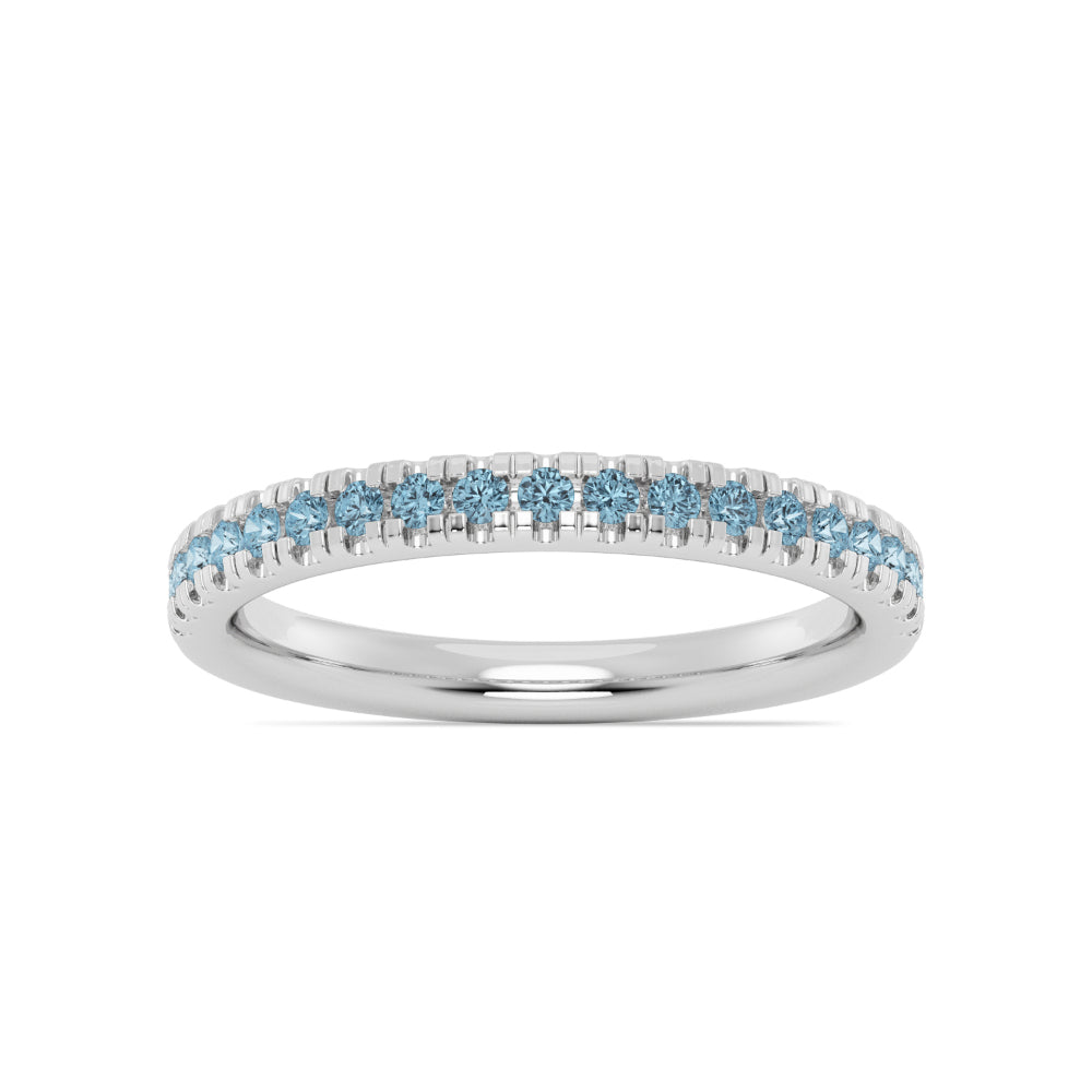 Smyth Jewelers Stackable Pavé Aquamarine Ring