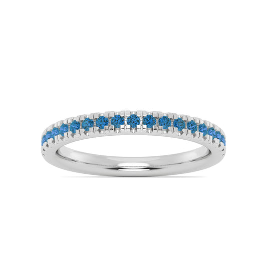 Smyth Jewelers Stackable Pavé Blue Topaz Ring