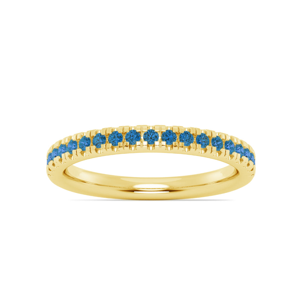 Smyth Jewelers Stackable Pavé Blue Topaz Ring