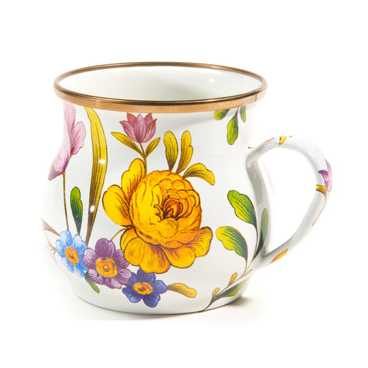 MacKenzie-Childs Flower Market Mug - White