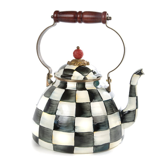 MacKenzie-Childs Courtly Check Enamel Tea Kettle