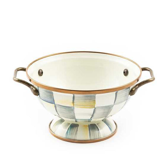 MacKenzie-Childs  Sterling Check Enamel Simply Anything Bowl