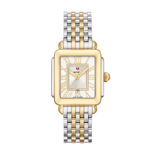 Michele Madison Deco Mid Two-Tone Watch