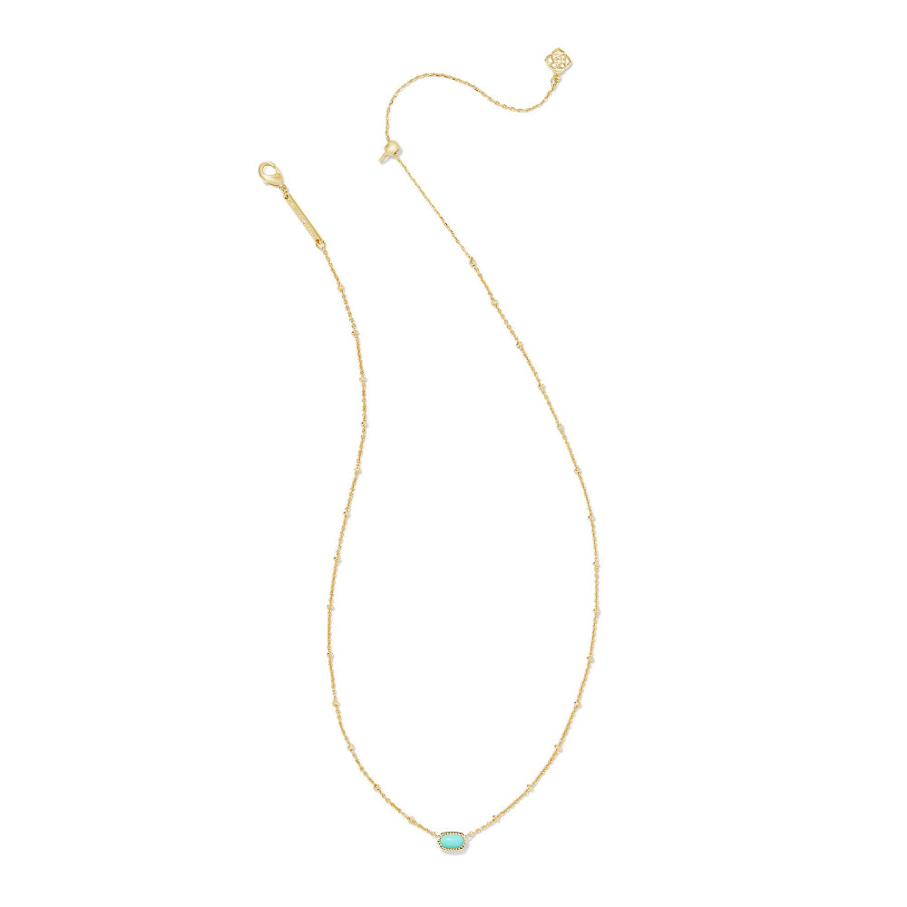 Kendra Scott Mini Elisa Pendant Necklace - Gold Mint Magnesite