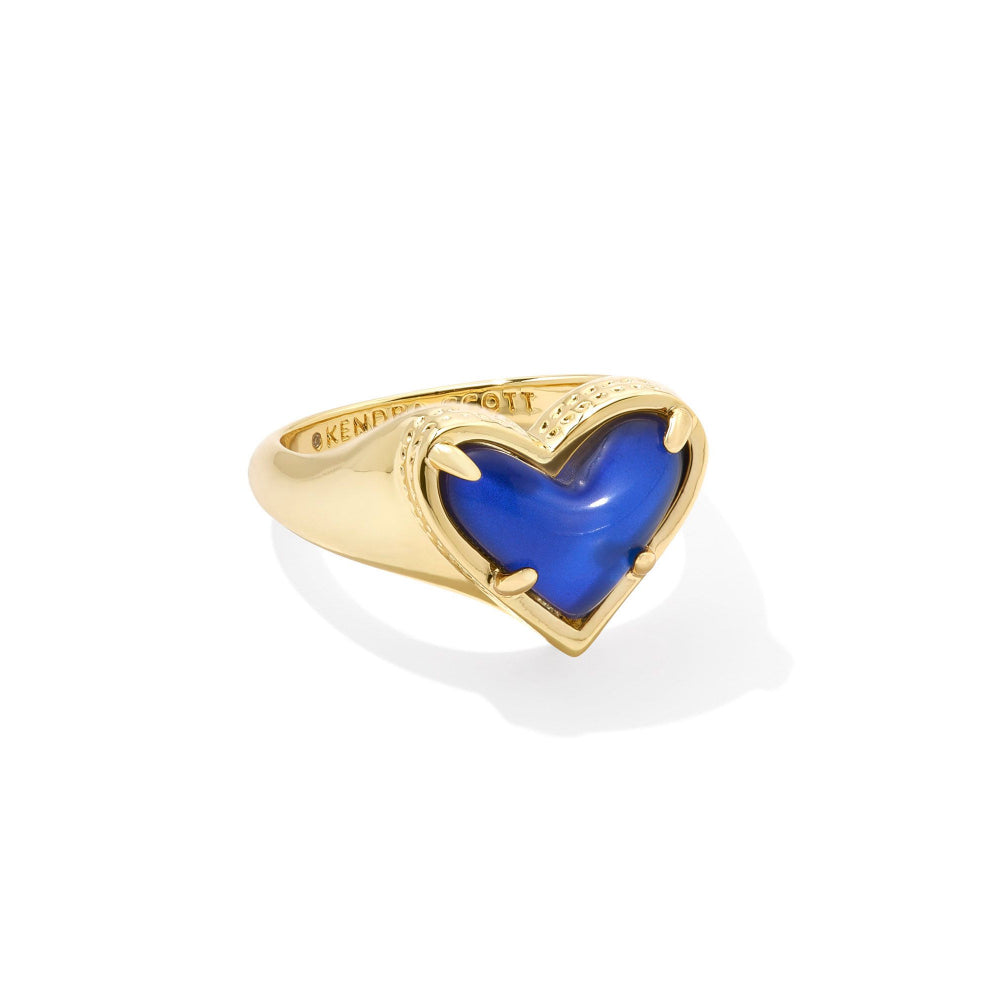 Kendra Scott Framed Ari Heart Band Ring - Gold Mood Stone