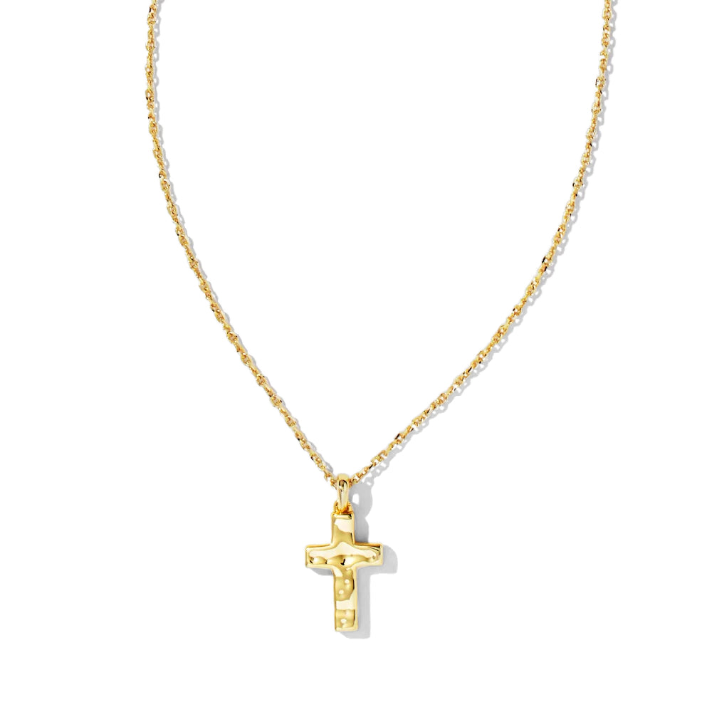 Kendra Scott Cross Pendant Necklace in Gold