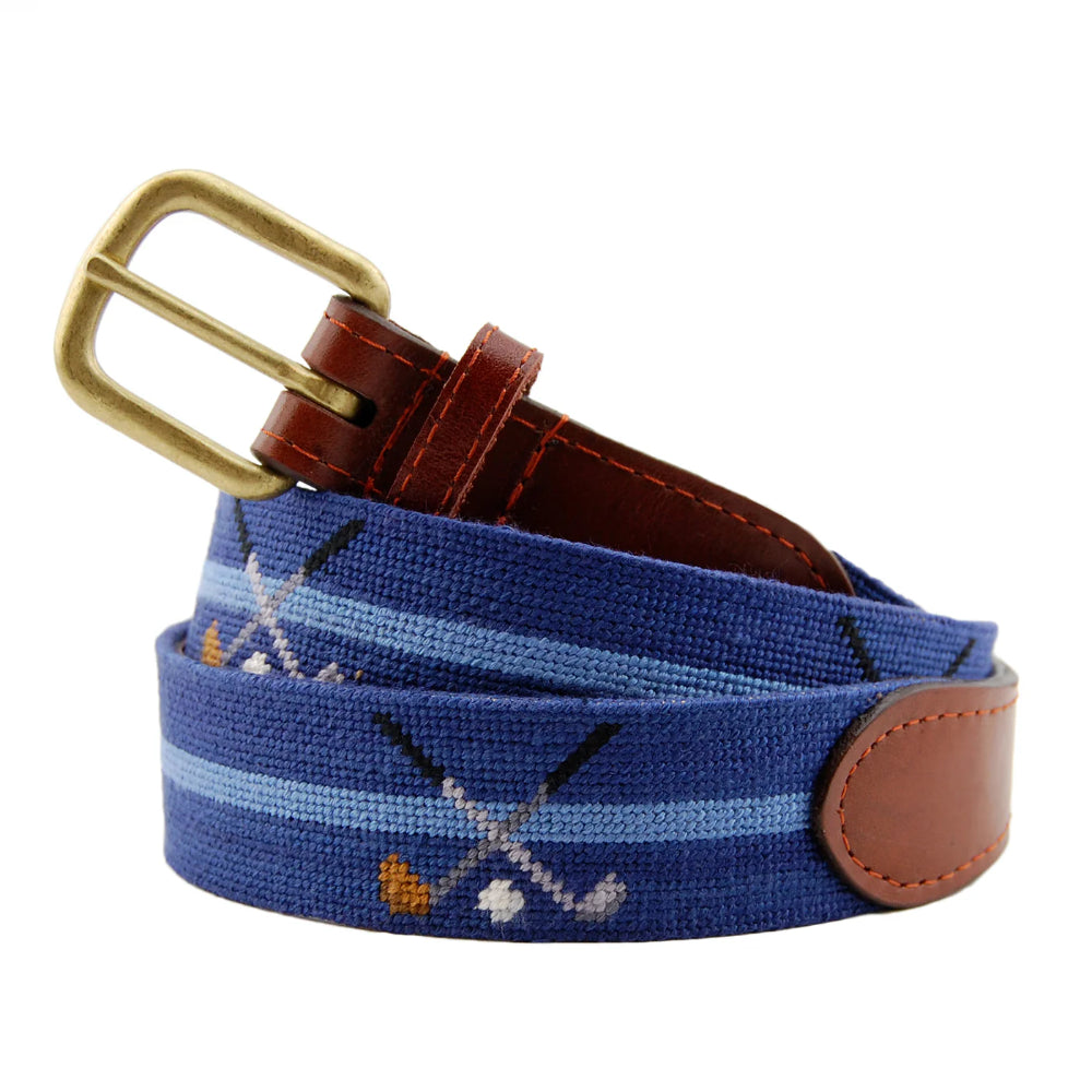 Smathers and Branson Crossed Clubs Belt (Classic Navy)