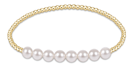 enewton 6.25" Classic Beaded Bliss Bracelet - Pearl 2.5/5mm