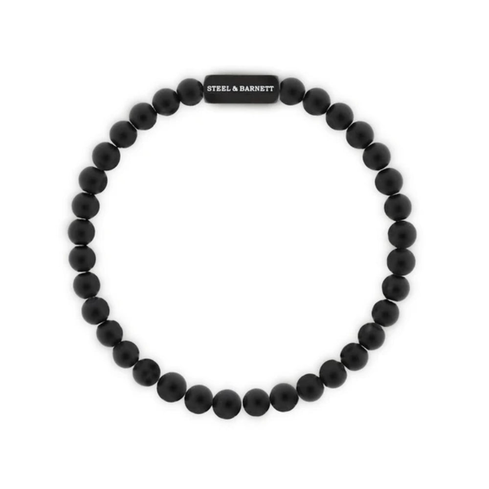 Steel & Barnett Men's Black Edition Onyx Bracelet