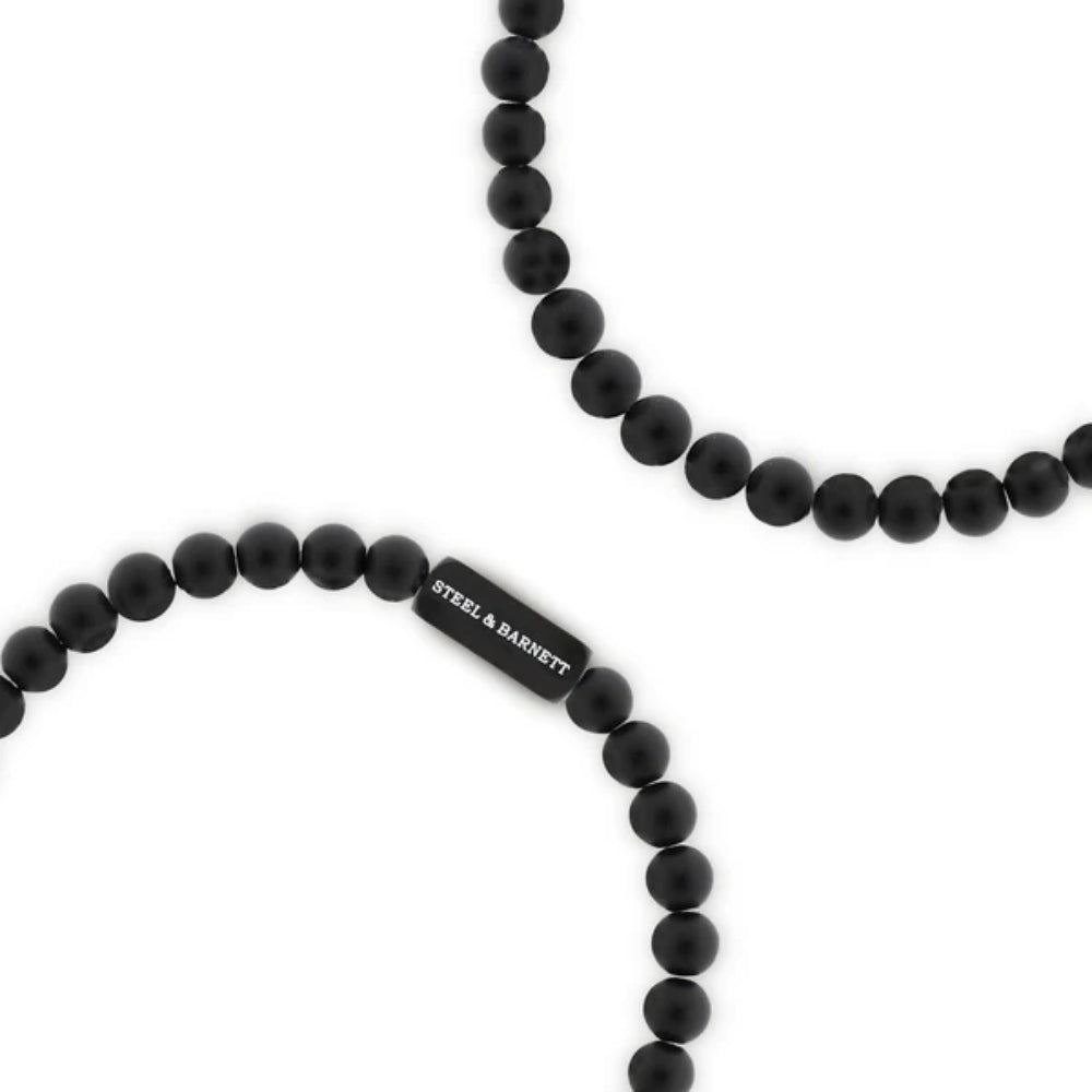 Steel & Barnett Men's Black Edition Onyx Bracelet