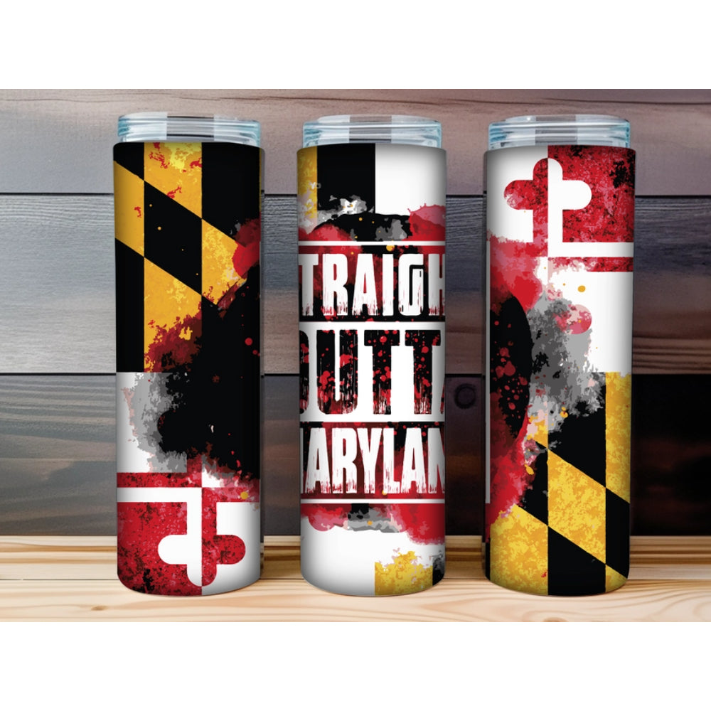 20 oz Tumbler: Straight Outta Maryland Flag Cup and Drinkwar