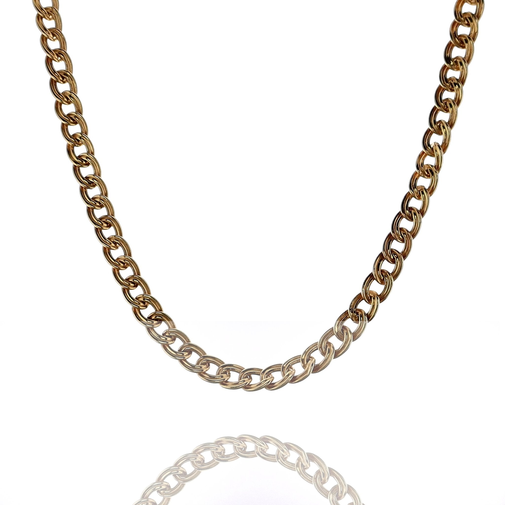 Estate 14k Yellow Gold Double Oval Link Chain Design 30