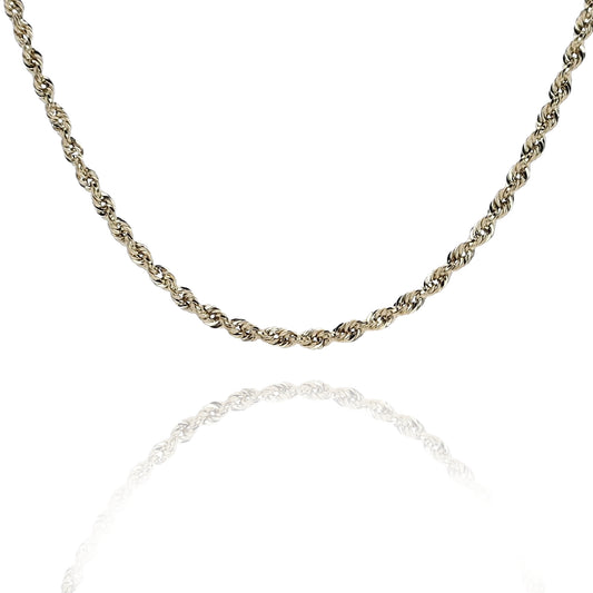 Estate 14 Karat Yellow Gold Rope Chain Necklace