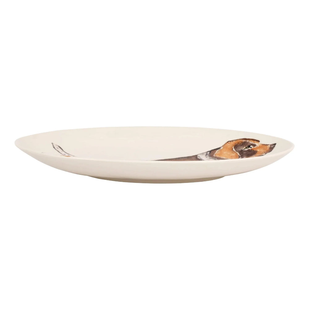 Vietri Cacciatore Pointer Shallow Oval Bowl