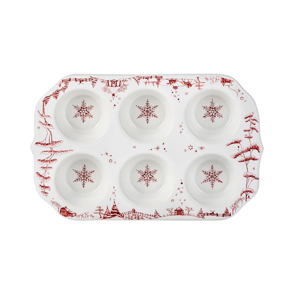 Juliska Country Estate Muffin Dish -Winter Frolic