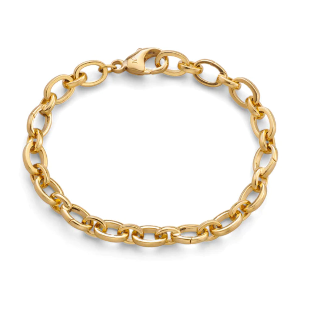 Monica Rich Kosann 18k Gold "Audrey" Link Charm Bracelet
