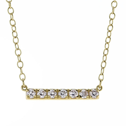 enewton couture 14kt Gold and Diamond Significance Bar Necklace - Seven Diamonds