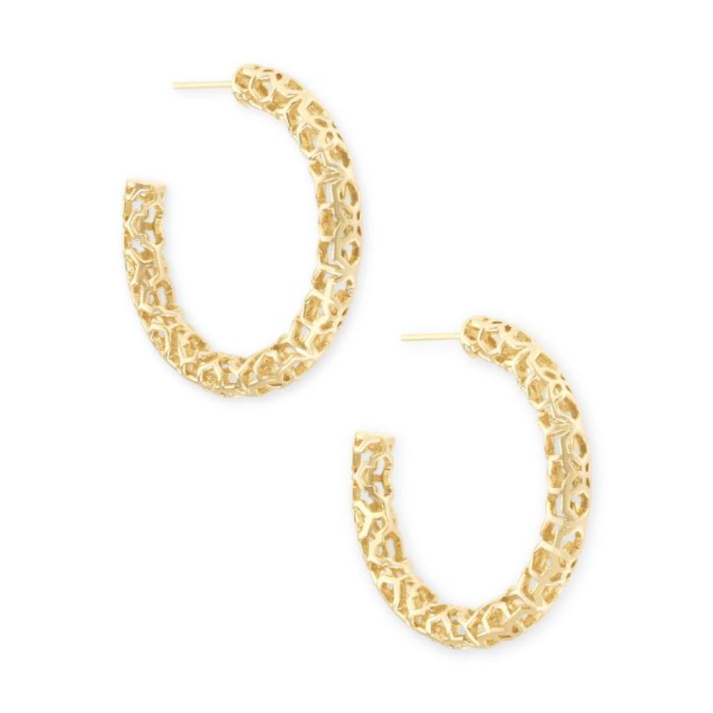 Kendra Scott Maggie Small Hoop Earrings in Filigree