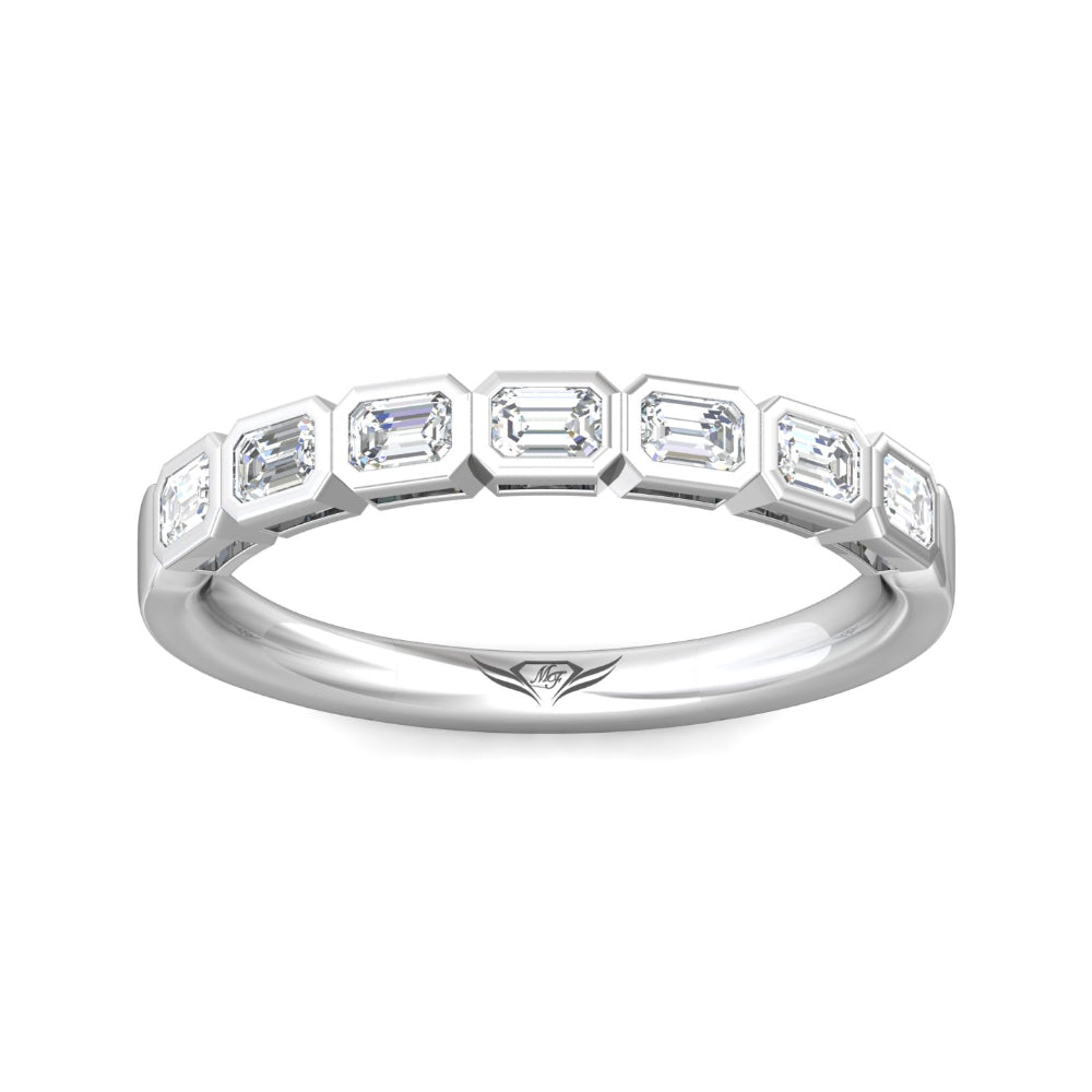 Martin Flyer Emerald Cut Diamond Anniversary Band