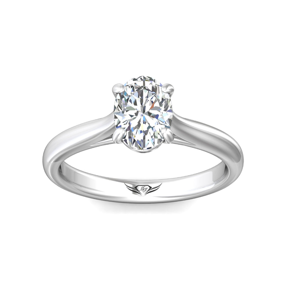 Martin Flyer 14k Oval Diamond Solitaire Engagement Ring