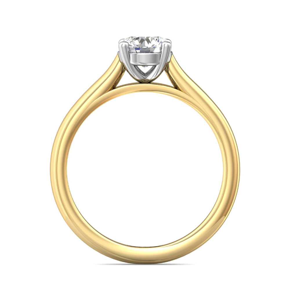 Martin Flyer 14k Two-Tone Round Diamond Solitaire Engagement Ring