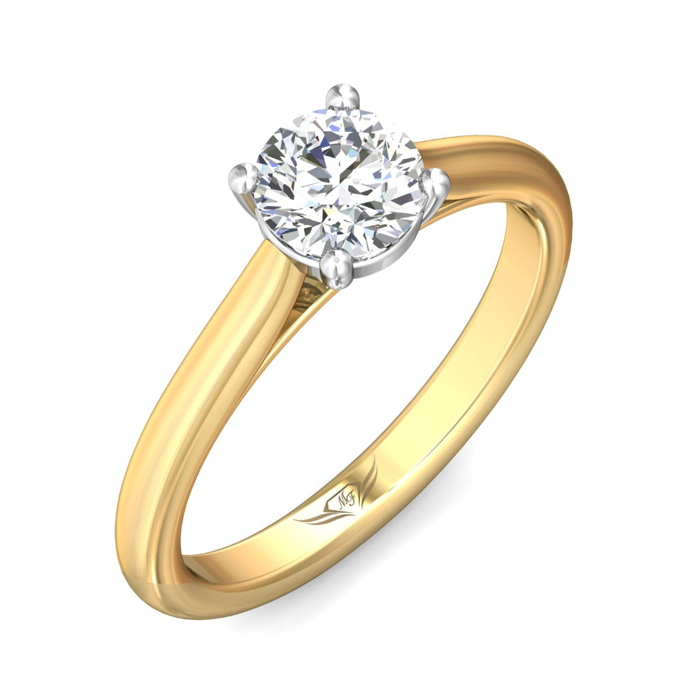 Martin Flyer 14k Two-Tone Round Diamond Solitaire Engagement Ring