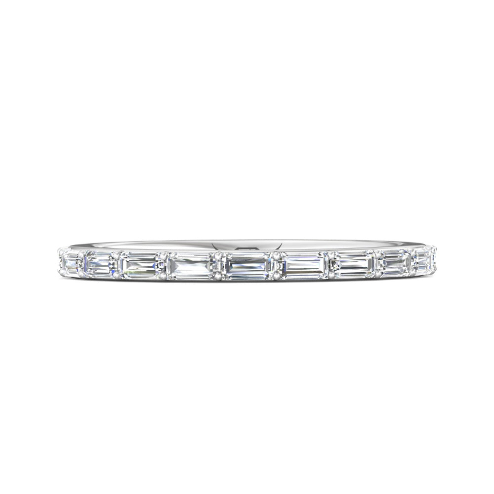 Martin Flyer Emerald Cut Diamond Wedding Band