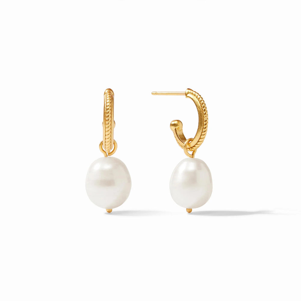 SAINT GEMINI- il sole earrings- pearl and shell statement earrings- popular sold as a pair