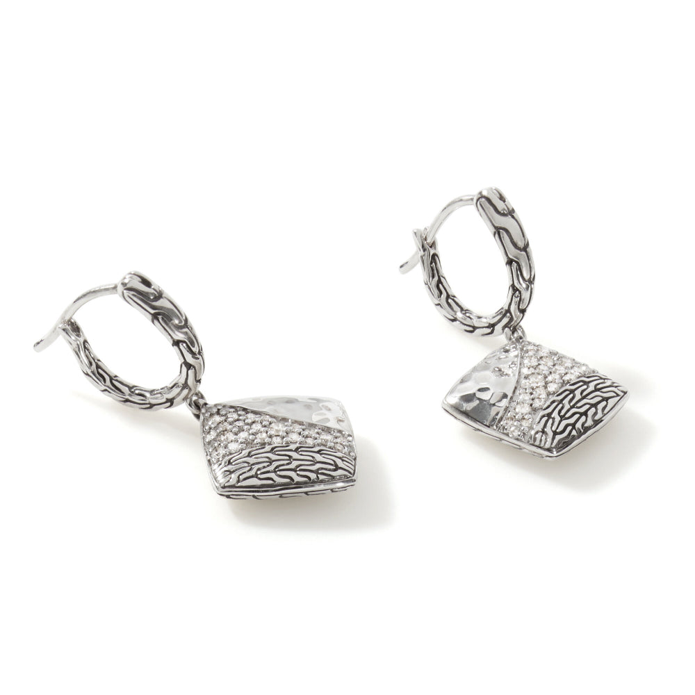 John Hardy Classic Chain square earrings - Silver