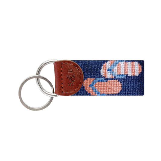 Smathers and Branson Flip Flops Key Fob (Classic Navy)