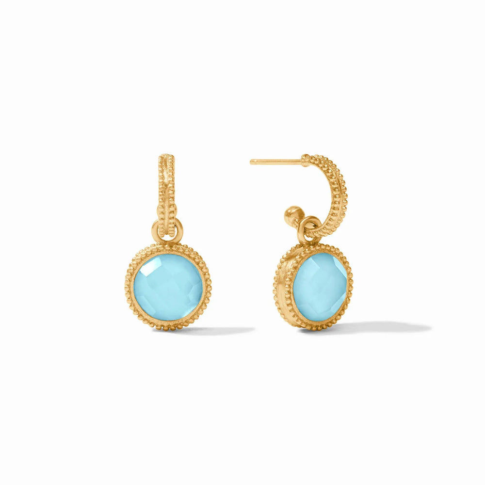 Julie Vos Fleur-de-Lis Hoop & Charm Earring