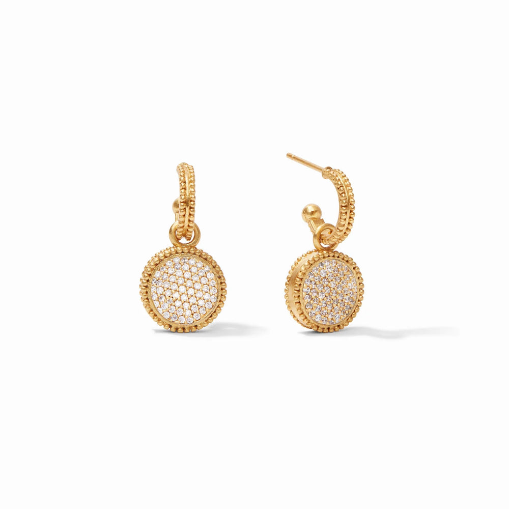 Julie Vos Fleur-de-Lis Hoop & Charm Earring