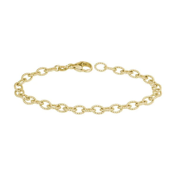 14K Yellow Gold Gent's Double Twist Link Bracelet