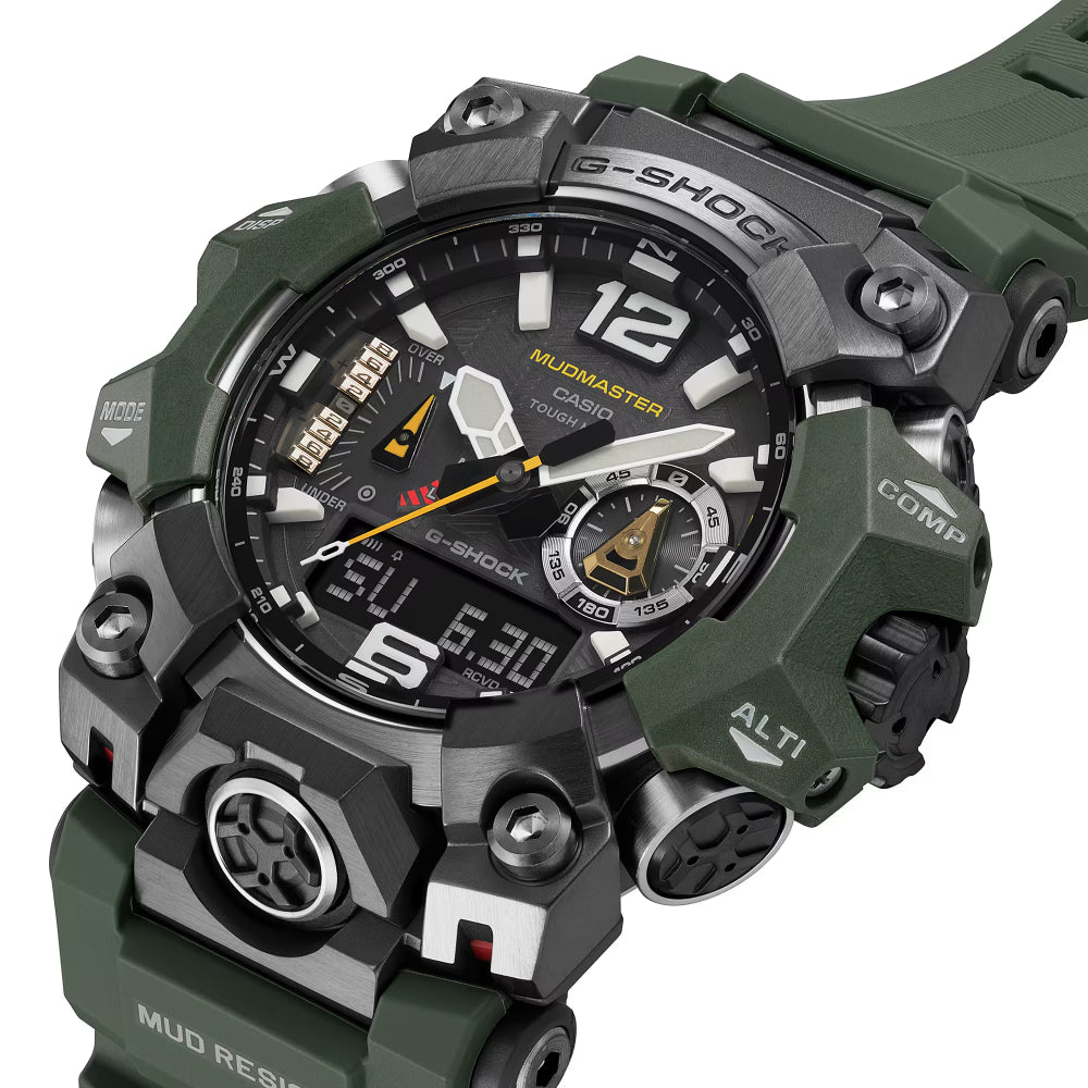 G-Shock Master of G - Land Mudmaster Solar Green Resin Watch, GWGB1000-3A