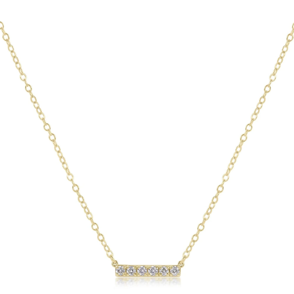 enewton couture 14kt Gold and Diamond Significance Bar Necklace - Six Diamonds