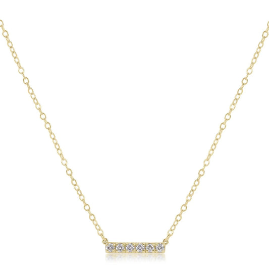 enewton couture 14kt Gold and Diamond Significance Bar Necklace - Six Diamonds