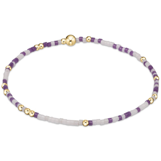 enewton 6.25" Gameday Hope Unwritten Bracelet - Purple White