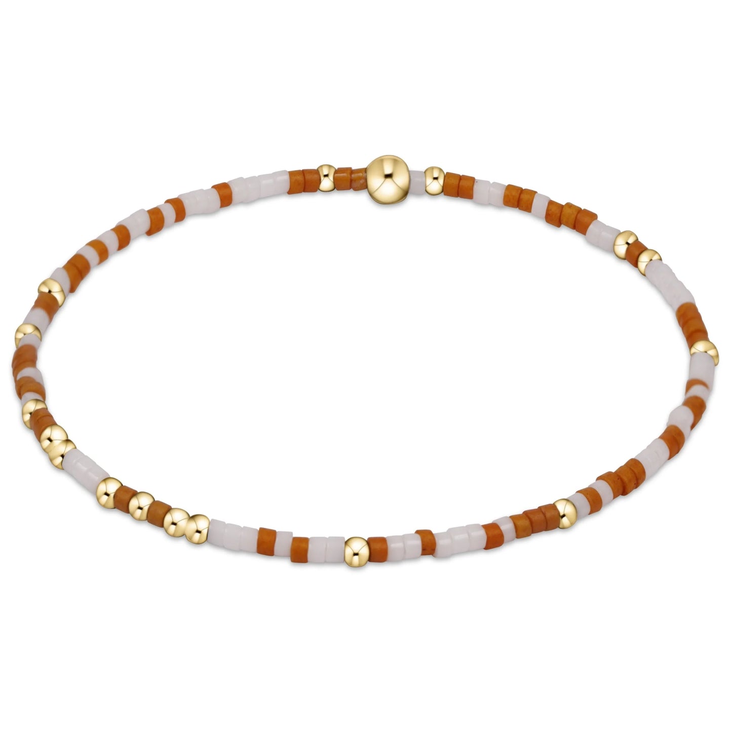 enewton 5.5" egirl Gameday Hope Unwritten Bracelet -Burnt Orange White