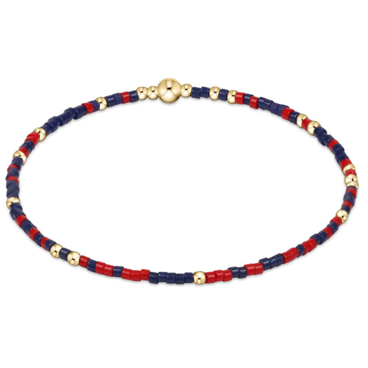 enewton 6.25" Gameday Hope Unwritten Bracelet - Matte Navy Bright Red