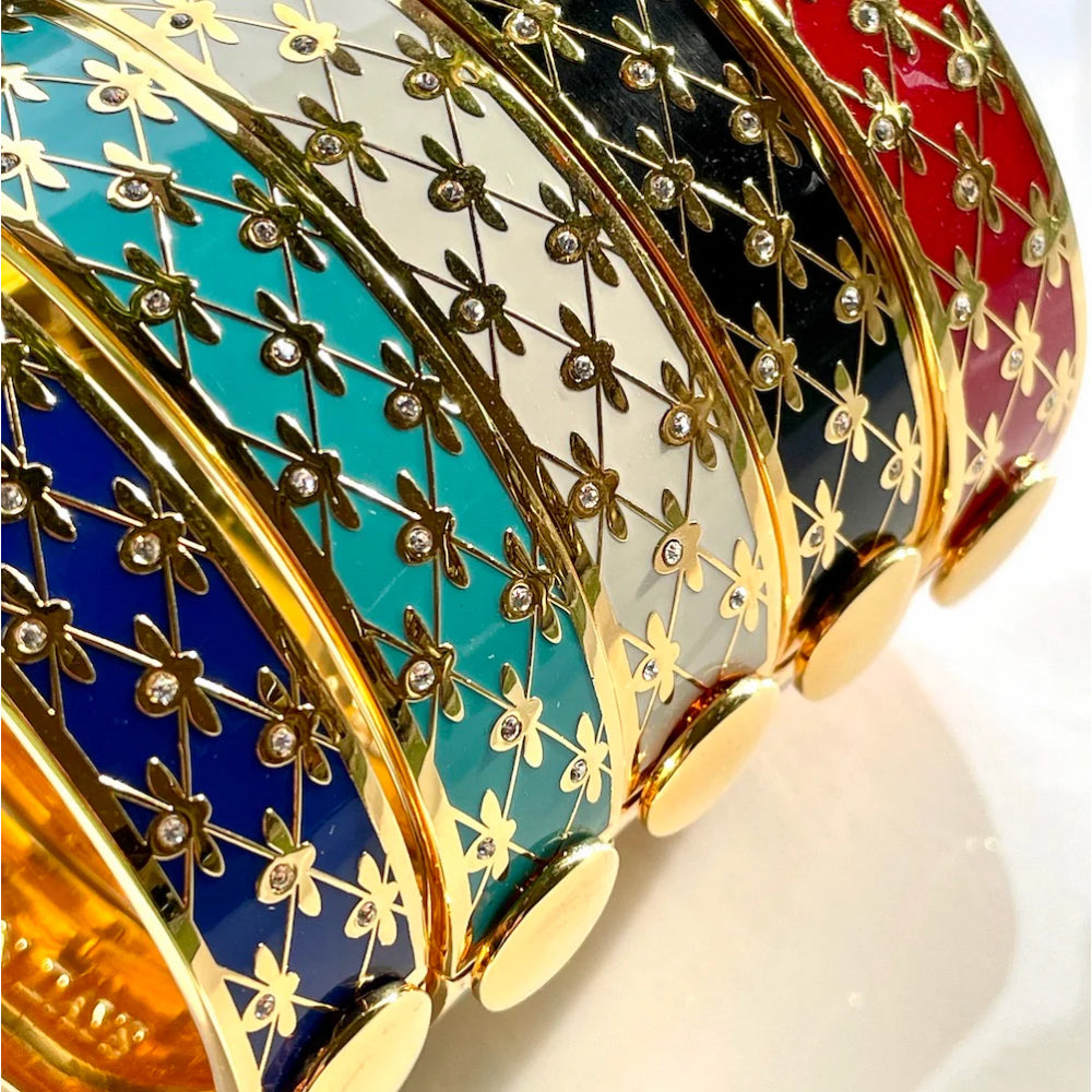 Navy & Gold Enamel Bangle  Halcyon Days – Halcyon Days