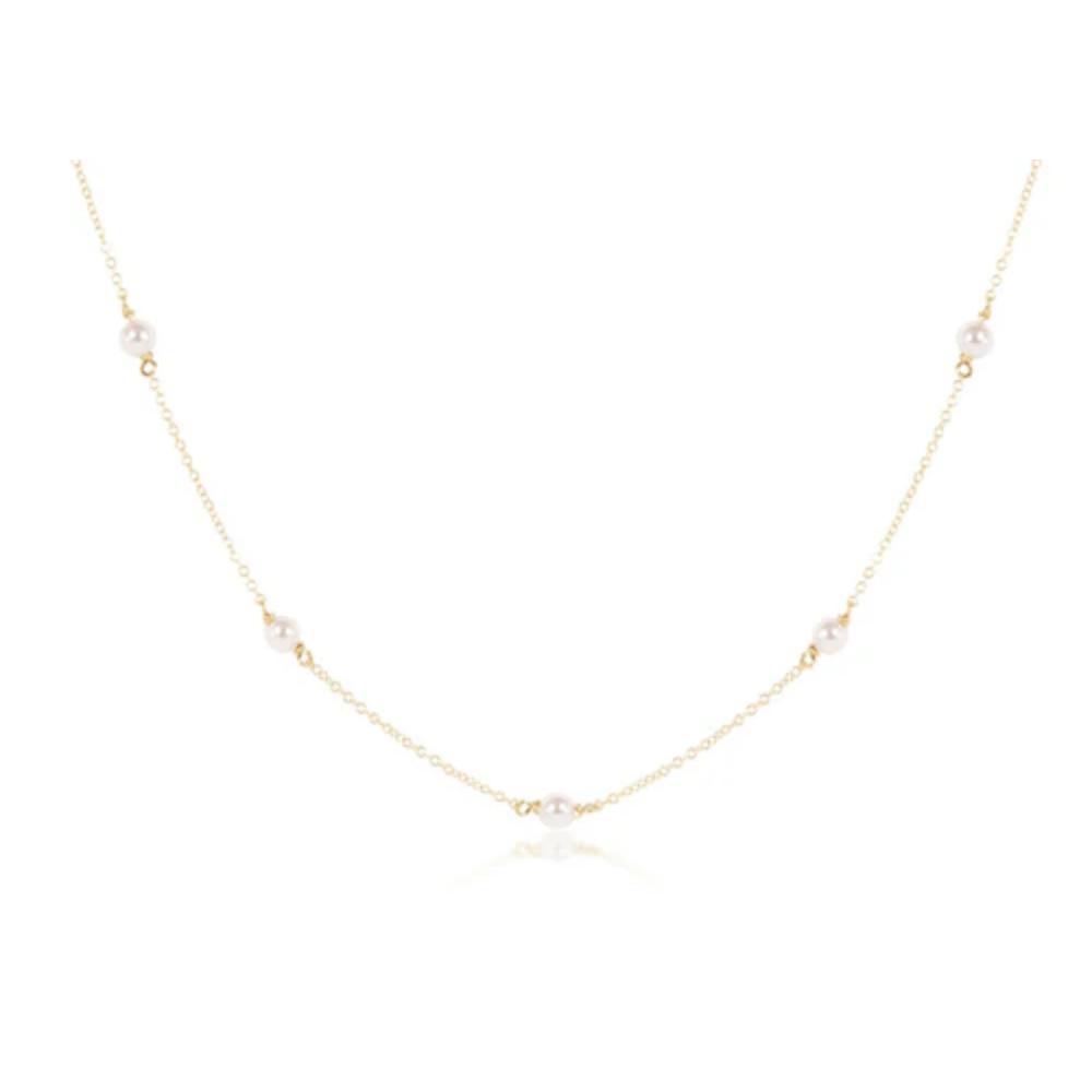 enewton Simplicity Chain Gold Choker - Pearl