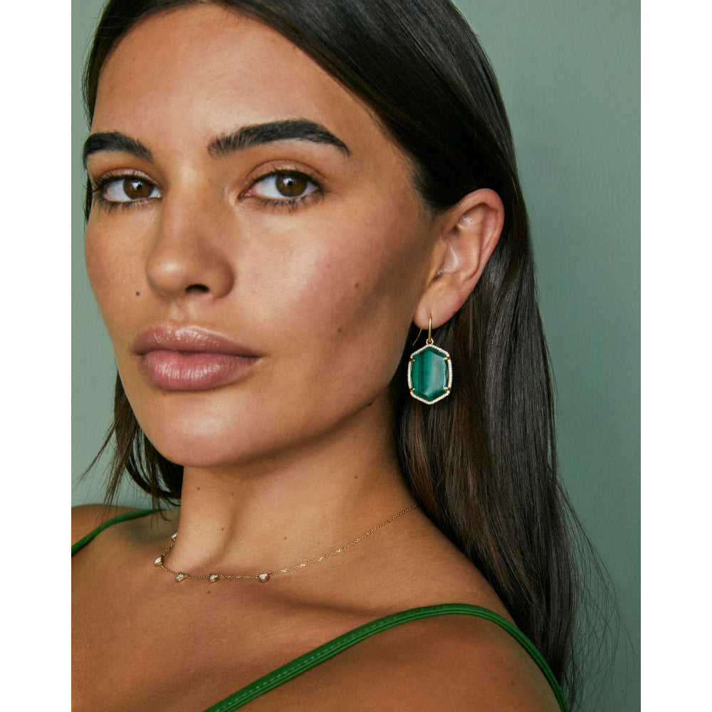 Kendra Scott Daphne Pave Frame Drop Earrings