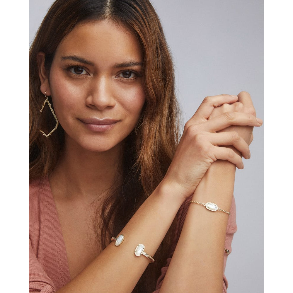 Kendra Scott Elaina Adjustable Chain Bracelet in Cobalt Cats Eye Gold