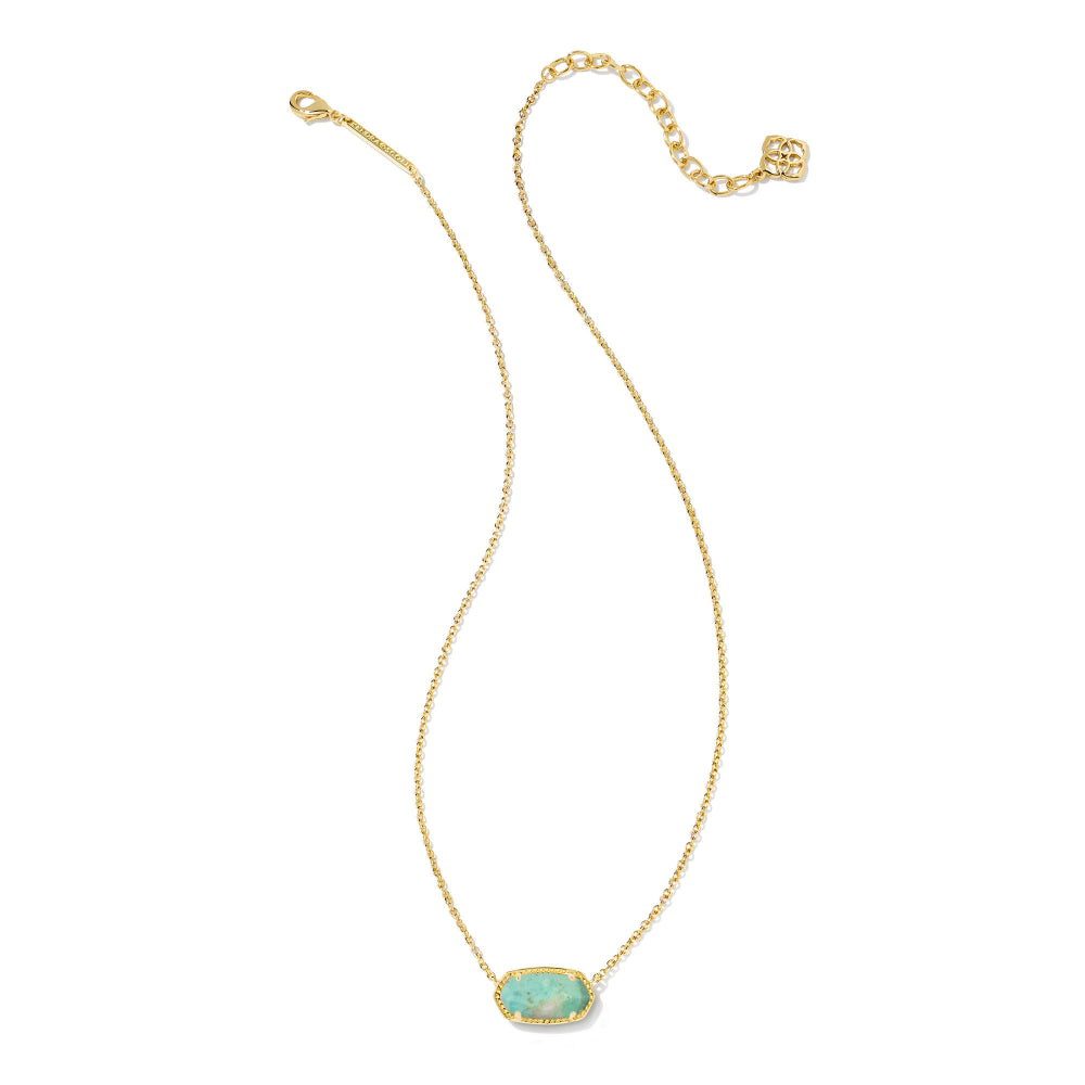 Kendra Scott Elisa Necklace -  Gold Sea Green Chrysocolla