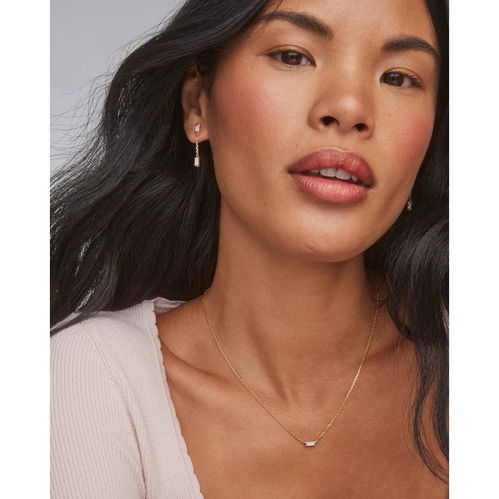 Kendra Scott Juliette Pendant Necklace in Rose Quartz